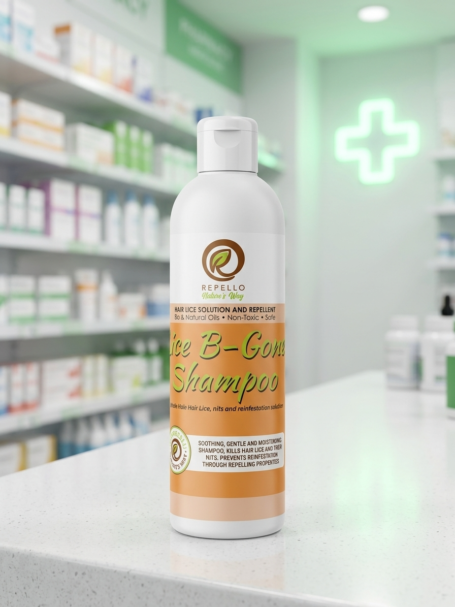 Lice B-Gone Shampoo — Repello natural insect repellent bottle